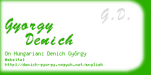 gyorgy denich business card